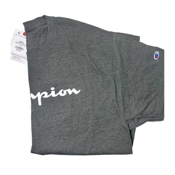 Champion Mens Gray Graphic Tee Logo Short Sleeve T Shirt Sz L New - Picture 6 of 8